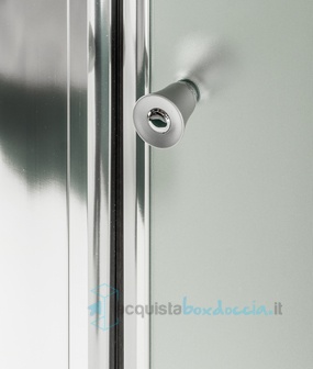 box doccia angolare anta fissa porta scorrevole 100x135 cm opaco