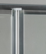 box doccia angolare anta fissa porta soffietto 95x80 cm trasparente