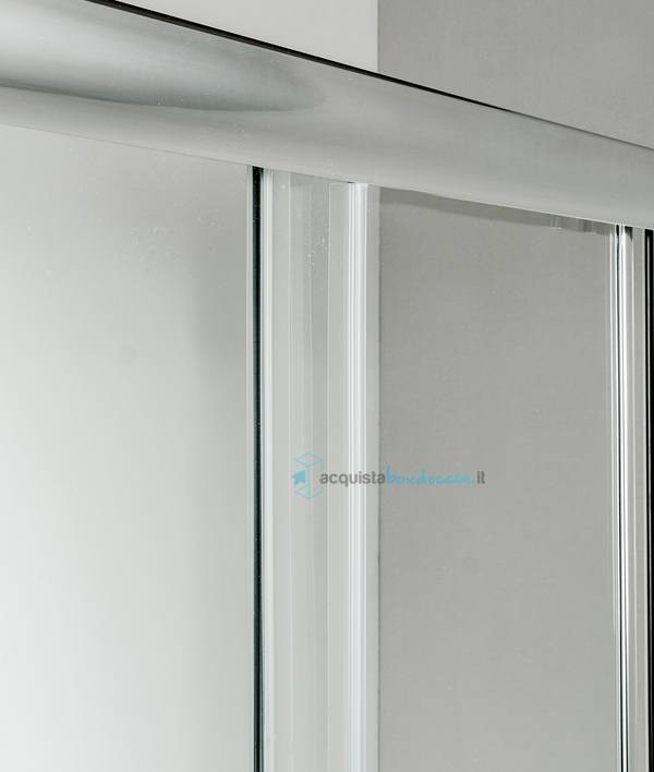 box doccia angolare anta fissa porta scorrevole 95x165 cm trasparente