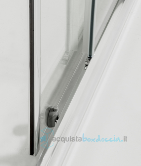 box doccia angolare anta fissa porta scorrevole 65x145 cm trasparente