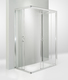 box doccia 3 lati porta scorrevole 100x80x100 cm trasparente
