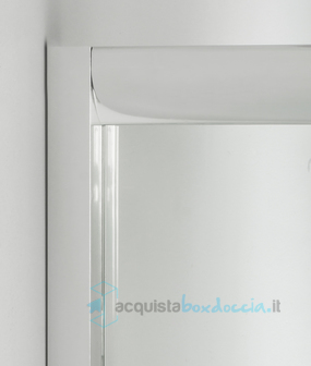 box doccia 3 lati porta scorrevole 100x110x100 cm trasparente