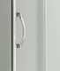 box doccia 3 lati con 2 ante fisse e porta scorrevole 60x165x60 cm opaco