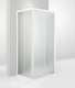 box doccia 3 lati porta scorrevole 70x90x70 cm opaco bianco