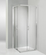 box doccia angolare porta scorrevole 80x80 cm trasparente serie n