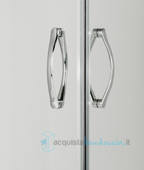 box doccia angolare porta scorrevole 75x75 cm trasparente serie n