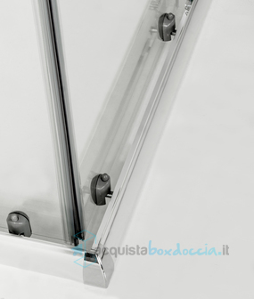 box doccia angolare porta scorrevole 110x110 cm trasparente serie n