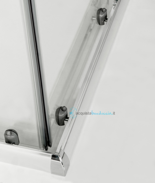 box doccia angolare porta scorrevole 100x115 cm trasparente serie n