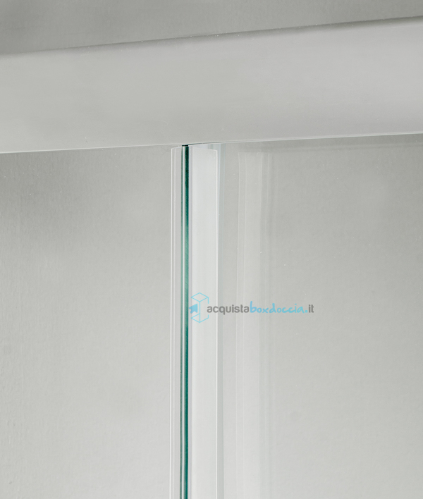 box doccia angolare porta scorrevole 100x100 cm trasparente serie n