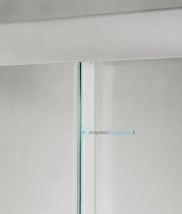 box doccia angolare porta scorrevole 80x80 cm trasparente altezza 180 cm