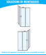 box doccia angolare porta scorrevole 80x80 cm trasparente altezza 180 cm