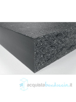 piatto doccia 70x105 cm altezza 3 cm in resina ultrasottile senza bordo colore nero/black serie wall