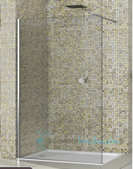 parete doccia walk in 100x200h cm cristallo 8mm trasparente - 1 brancetto -v1