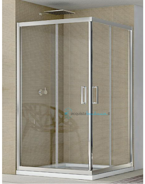 box doccia angolare porta scorrevole 70x120 cm opaco altezza 190 cm serie f