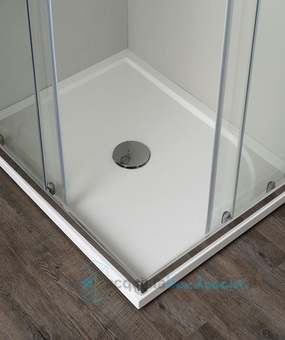 box doccia angolare porta scorrevole 65x90 cm trasparente