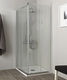 box doccia angolare porta scorrevole 110x110 cm trasparente