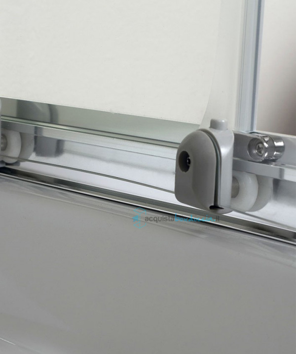 box doccia angolare porta scorrevole 115x120 cm trasparente