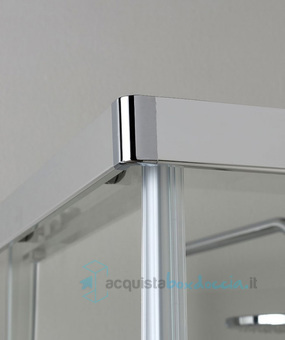 box doccia angolare porta scorrevole 100x115 cm trasparente