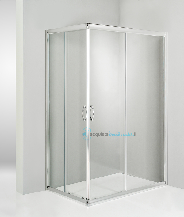 box doccia angolare porta scorrevole 70x90 cm trasparente altezza 180 cm