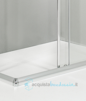 box doccia angolare porta scorrevole 65x100 cm trasparente altezza 180 cm