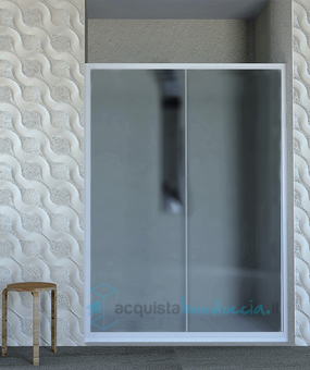 porta doccia scorrevole 120 cm opaco bianco 