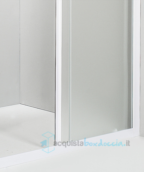 porta doccia scorrevole 100 cm opaco bianco 