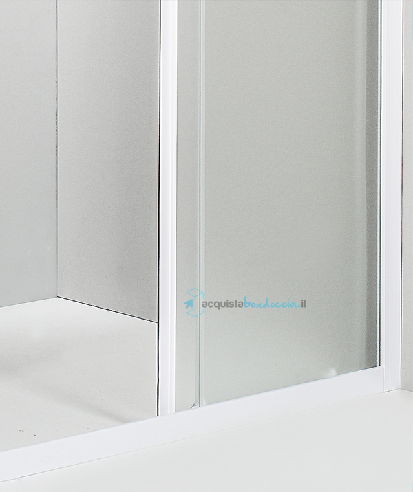 porta doccia scorrevole 120 cm opaco bianco 