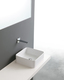 lavabo d'appoggio in ceramica bianco 40x40 mod. kuadro