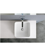 lavabo d'appoggio in ceramica bianco 40x40 mod. kuadro