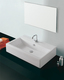 lavabo d'appoggio in ceramica bianco 80x50 mod.cherel