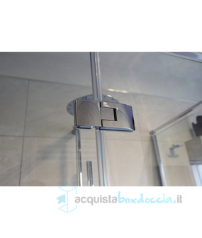 box doccia angolare 80x120 cm porta battente trasparente serie sofist sfa megius 