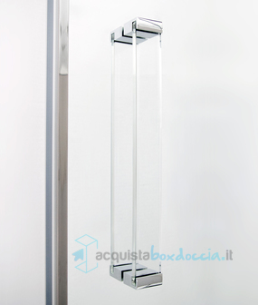 box doccia angolare 100x75 cm porta battente trasparente serie prisma 2.0 p6a2 megius 