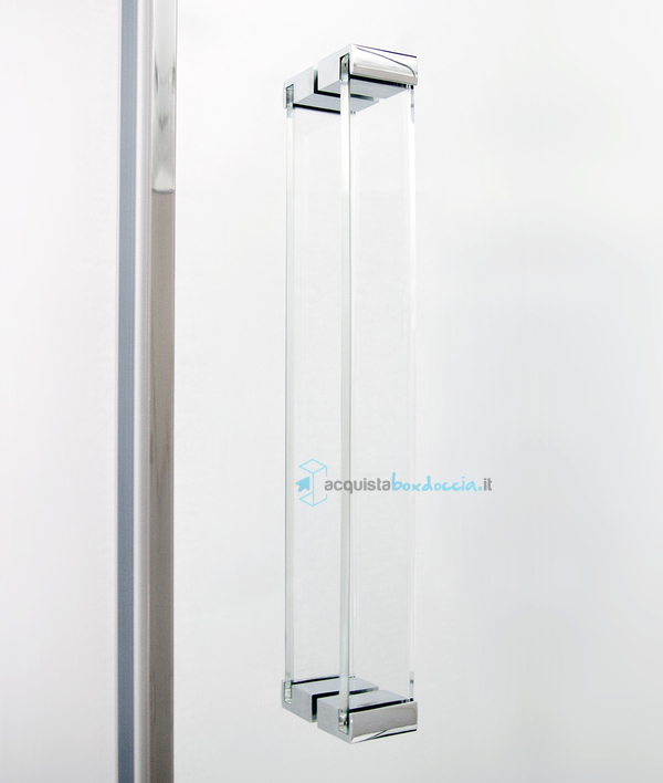 box doccia angolare 70x70 cm porta battente trasparente serie prisma 2.0 p6a2 megius 