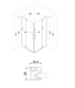box doccia angolare 75x100 cm porta battente trasparente serie prisma 2.0 p6a2 megius 