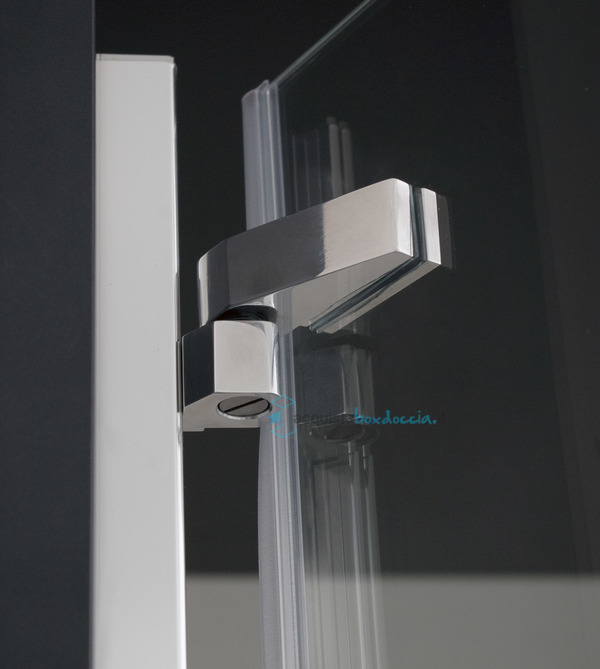 porta doccia battente 100 cm cristallo trasparente serie prisma 1.0 p8pb megius