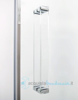 porta doccia battente 80 cm cristallo trasparente serie prisma 1.0 p8pb megius