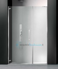 porta doccia battente 100 cm cristallo trasparente serie prisma 1.0 p6pbf megius