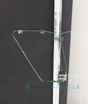 box doccia angolare 70x90 cm anta fissa porta battente trasparente serie prisma 1.0 p6bmfm megius 