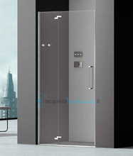 porta doccia battente 90 cm trasparente serie prisma 2.0 r6b1m megius 