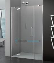 porta doccia battente 120 cm trasparente serie prisma 2.0 r8b12f megius 