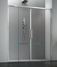 porta doccia scorrevole 140 cm trasparente serie live top p2s megius 