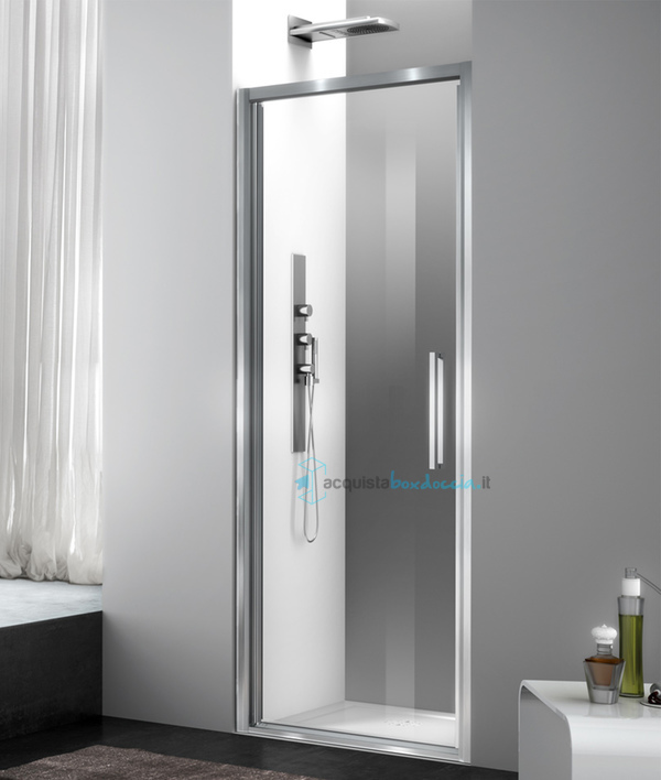 porta doccia battente 65 cm trasparente serie live top pv0 megius