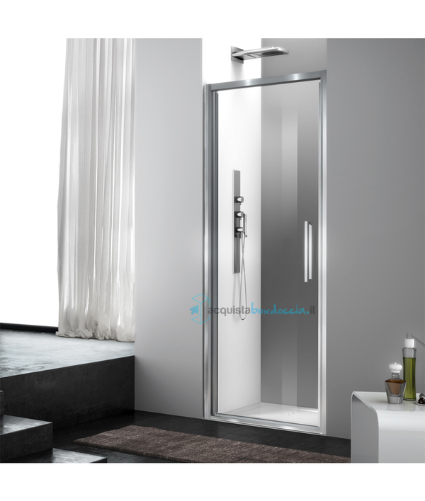 porta doccia battente 90 cm trasparente serie live top pv0 megius