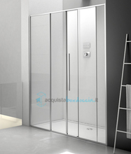 porta doccia scorrevole 140 cm trasparente zen pcs megius