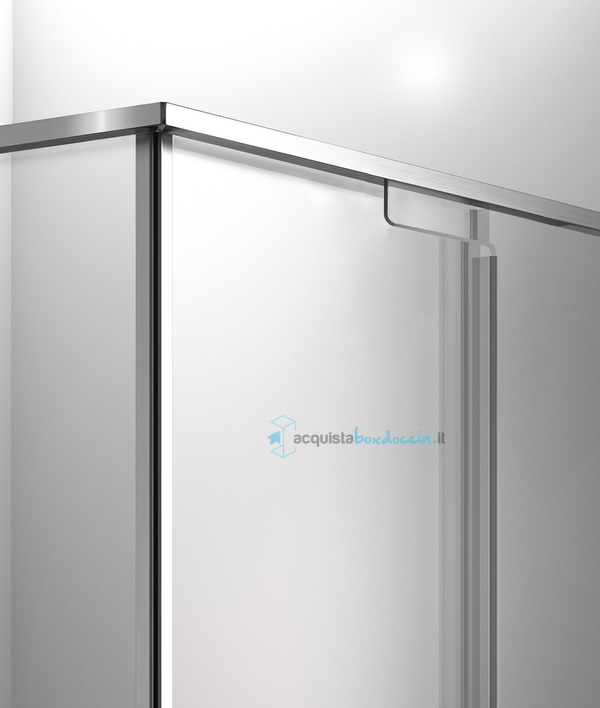 porta doccia battente pivot 100 cm trasparente zen zpvf megius