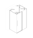 box doccia 3 lati 120x160x120 cm con 2 ante fisse porta scorrevole trasparente serie zen zea1sfs megius