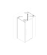 box doccia 3 lati 70x100x70 cm con 2 ante fisse porta battente trasparente serie zen zpvf megius