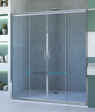 porta doccia scorrevole 165 cm trasparente serie n