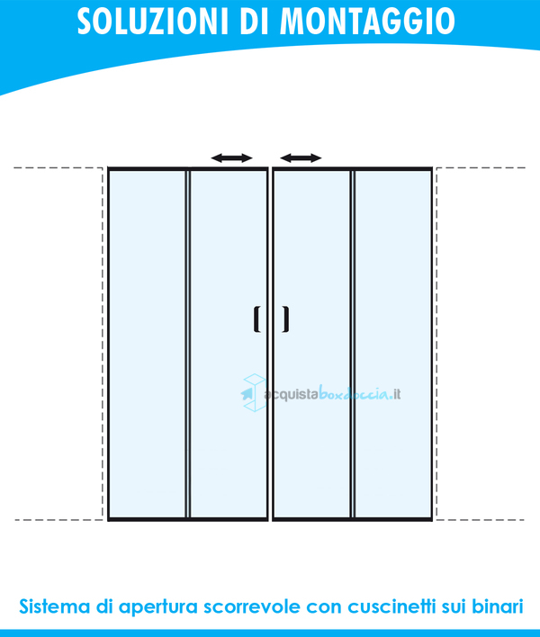 porta doccia scorrevole 170 cm trasparente serie n