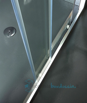 box doccia angolare porta scorrevole 60x120 cm opaco serie s